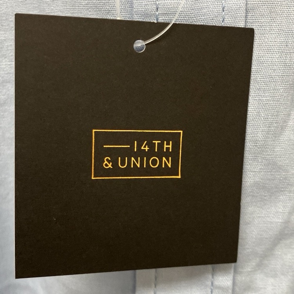 14th & Union Short Sleeve Button Down Shirt, X-Large, Light Blue - Picture 12 of 13